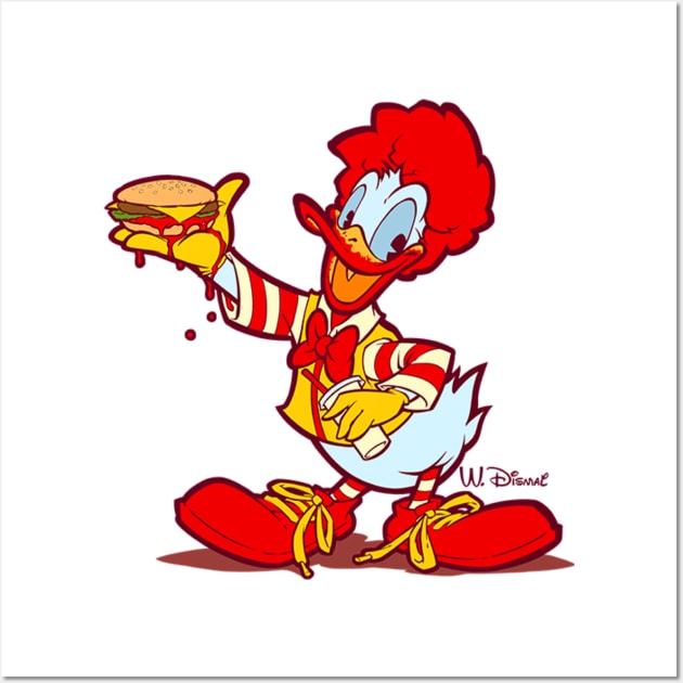 RONALD MCDONALD DUCK Wall Art by beastpop